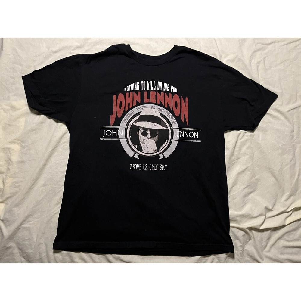 John Lennon Official "Nothing To Kill Or Die For" T Shirt Men's Size XL Black